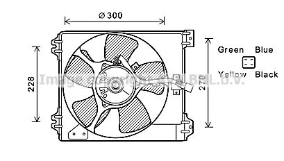 AVA QUALITY COOLING Вентилятор, охлаждение двигателя FT7591